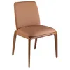 Image de Angel Cerdá   Chaise de Salle à Manger Rembourrée en Similicuir Marron | Chaises de Salle à Manger Modernes, Design Minimaliste et Élégant | 52 x 60 x 83 cm, Pieds en Bois Couleur Noyer | Confortable
