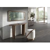 Image de Angel Cerda - Console ovale en placage noyer naturel noyer - 31x120x40 cm OS