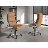 Image de Angel Cerda - Fauteuil de bureau pivotant au design moderne brun/gris/acier - 16,5x66x72 cm OS