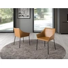 Image de Angel Cerda - Chaise en simili marron/noir - 8x62x60 cm OS