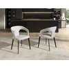 Image de Angel Cerda - Chaise avec accoudoirs blanc cassé/marron - 9x55x58 cm OS