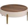 Image de Angel Cerda - Table Basse Beige/Noyer - 92x92x92 cm OS