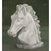 Image de AnaParra Figurine Jardin Tête de cheval avec base | Mesure: 25x17x38cm | Pierre artificielle | Poids: 15Kg | Exterieur | Couleur Gris | Fabriqué en Espagne.