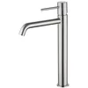 Image de IMEX Robinetterie corps en laiton finition nickel brosse cartouche ceramique Ø26 mm set 2 flexibles 3-8 pour installation rapide Mitigeur lavabo haut Monza BDM039-3NQ