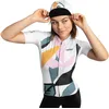 Image de SIROKO - Maillot Vélo pour Femme M2 Pinerolo - L - Blanc/Vert cendré/Rose Bonbon