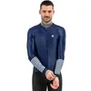 Image de SIROKO - Maillot Vélo à Manches Longues M2 Alpine - XL - Bleu Marine/Blanc
