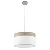 Image de FABRILAMP Suspension Cloe 1xe27 Nickel/blanc-bois Gris Regx40x40 cm