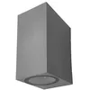 Image de Applique d'extérieur > à deux lumières 2xGU10 (230V) IP44 14,7x7x9cm coloris gris