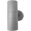 Image de Applique d'extérieur > à deux lumières 2xGU10 (230V) IP44 15,2x7,3x11,3cm coloris gris