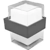 Image de Applique d'extérieur LED > (8W 3000K 500lm) IP44 13,3x9,5x10,5cm coloris gris