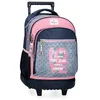 Image de Pepe Jeans Noni Denim Sac à Dos d'école, Bleu et Rose, fabriqué en Polyester, Bretelles réglables pour Un Transport Confortable, Plusieurs Compartiments, avec Porte-clés Pompon, de Joumma Bags,