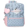 Image de Disney Joumma Bags Minnie American Darling Sac à dos pour enfant, bleu et rose, fabriqué en polyester, bretelles réglables pour un transport confortable, plusieurs compartiments, avec porte-clés