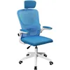 Image de Mars Gaming MGC-ERGOPLUS, Chaise Ergonomique Professionnelle, Support Lombaire Dynamique, Maille Respirante, Hauteur Réglable Entre 115 et 125 cm, Accoudoirs Repliables, Appuie-tête Ajustable, Bleu
