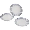Image de Lot de 3 assiettes à dessert Ø19 cm San Ignacio avec lignes bleues