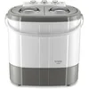 Image de briebe Camp Mini Machine à Laver Portable, Essorage, Camping, Capacité 3 kg, Idéal Voyages, Caravanes, Camping-Cars, Petite Laveuse 2 Compartiments, Faible Consommation, Gris/Blanc