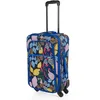 Image de ITACA - Valise Cabine 55X40X20 légère et résistante Bagage Cabine idéal pour Voyages Courts Valise Cabine Tissu Souple 4 Roues pivotantes Compatible Ryanair, Bleu