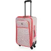 Image de ITACA - Valise Cabine 55X40X20 légère et résistante Bagage Cabine idéal pour Voyages Courts Valise Cabine Tissu Souple 4 Roues pivotantes Compatible Ryanair, Beige-Corail