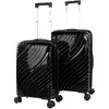 Image de ITACA - Set de Bagages léger et résistant avec Roues pivotantes 360, Cadenas à Combinaison Inclus. Valises rigides polypropylène. Ensemble Valise., Noir