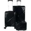 Image de ITACA - Set De Bagages Léger Et Résistant avec Roues Pivotantes 360 Cadenas à Combinaison Inclus Set De Valises Rigides polypropylène Ensemble Valise. avec Trousse de Toilette, Noir