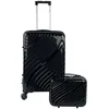 Image de ITACA - Set De Bagages Léger Et Résistant avec Roues Pivotantes 360 Cadenas à Combinaison Inclus Set De Valises Rigides polypropylène Ensemble Valise. avec Trousse de Toilette, Noir