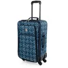 Image de ITACA - Valise Cabine 55X40X20 légère et résistante Bagage Cabine idéal pour Voyages Courts Valise Cabine Tissu Souple 4 Roues pivotantes Compatible Ryanair, Bleu Marine