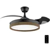 Image de Cecotec Ventilateur de Plafond avec Lumière Energysilence Aero 4320 Invisible Wood&Black. 35W, 6 Vitesses, Pales Rétractables, Télécommande, Minuteur, Lumière Intégrée, Intensité Lumineuse Réglable