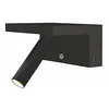 Image de Beneito Faure BEAM Lampe de chevet LED 5 W 220 V 40° 2700 K à intensité variable avec station de charge USB (noir)