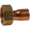 Image de Douille cuivre réduite avec écrou à souder - 2 pièces - F 1/2' - Diamètre 12 mm