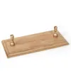 Image de Occre Base d'exposition en chêne massif + 2 supports en fonte laminée 250 x 120 x 15 mm code 19164