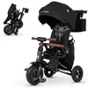 Image de QPlay Nova Deluxe Poussette évolutive avec siège pivotant, pliable compact, capote réglable, cuir fait main, repose-pieds et freins pour enfants de 10 à 36 mois Noir