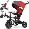 Image de Qplay Tricycle évolutif Rito Star Rouge | Design Moderne avec Roues en Caoutchouc, Pliage Rapide et Confort Maximal, Convient à partir de 10 Mois