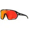 Image de Eassun Paradiso Lunettes, Couleur de la Monture-Noir Mat, Couleur des Verres-Rouge Revo, L Mixte