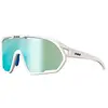 Image de Eassun Paradiso Lunettes, Couleur Monture-Blanc Mat, Couleur Lentille-Bleu Revo, L Mixte