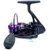 Image de Cinnetic Sky Line Moulinet rotatif LG violet, 3SS+1, 10 kg, rapport de vitesse 5.1:1, bobine en aluminium anodisé, marque tressée antidérapante, corps/rotor en graphite (2500CRBK)