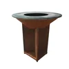 Image de PUR LINE | Grand barbecue en acier corten avec grill | Barbecue d'extérieur avec grande grille de 100 cm de diamètre et finition résistante en acier Corten