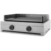 Image de PLANCHA ELECTRIQUE FONTE EMAILLEE MODERNE 60CM CAISSON INOX