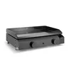 Image de Forge Adour   Plancha Gaz Extérieure 60 cm Acier Noir, Plaque cuisson Fonte Émaillée Anti-adhésive, 2 Brûleurs 5000W, Plancha Gaz Extérieur 8 à 10 Convives, Châssis Acier Noir, Garantie 5 Ans