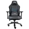 Image de Talius MAMUT Chaise de Gaming XXL, Ergonomique, basculante, accoudoirs 4D, Mousse Haute densité, Base métallique, Roues Nylon, Design Bleu, jusqu'à 170 kg (Bleu)