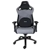 Image de Talius Raptor Chaise de Jeu Professionnelle Tissu Respirant Marron accoudoirs 4D, Coussin Cervical et Lombaire viscoélastique, Frog, Base métallique, Roues Nylon, jusqu'à 170 kg (Gris)