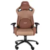 Image de Talius Raptor Chaise de Jeu Professionnelle Tissu Respirant Marron accoudoirs 4D, Coussin Cervical et Lombaire viscoélastique, Frog, Base métallique, Roues Nylon, jusqu'à 170 kg (Brown)