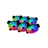 Image de Talius Iris Spectrum ARGB/Cronos ventilateurs 120 mm Effets de balayage, impulsion, spirale Double anneau LED Connexion 6 broches (6 FAN BLACK)