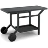 Image de Forge Adour   Table Roulante Plancha Acier Noir, 2 Grandes Roues, Plan de Travail 50 kg, Compatible Toutes Planchas 45, 60 et 75 cm, Garantie 2 Ans
