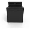 Image de SUPPORT DESSERTE ACIER FERME COMPTOIR BAR NOIR