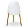 Image de Lampe Moderne Extérieur Led Rocket En Bois Et Pvc Blanc