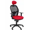 Image de Piqueras y Crespo Chaise de Bureau avec Appui-tête Jorquera P&C ALI350C Rouge