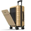 Image de NUMADA - Valise Cabine (56x37x23.5cm) UpFly T21 avec Poche pour Ordinateur Portable 15", Fermeture TSA et Chargement USB. Bagage Cabine Rigide avec 4 Roues 360° et Intérieur Compartimenté | Champagne