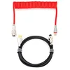 Image de Phoenix Kioru Câble Aviateur Spirale pour Clavier Mécanique Type C (Noir et Rouge)