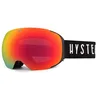 Image de Hysteresis Magnet Freeride | Lunettes de ski et de snowboard avec lentilles sphériques magnétiques interchangeables avec 2 lentilles incluses | Cadre noir | Lentille rouge | Ruban noir | 100%