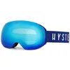 Image de Hysteresis Magnet Freeride | Lunettes de ski et de snowboard avec lentilles sphériques magnétiques interchangeables avec 2 lentilles incluses | Cadre bleu | Lentille bleue | Ruban bleu | 100%