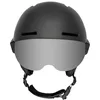 Image de HYSTERESIS Casque H-Shock avec visière Casque de ski et Snowboard avec visière | Couleur: Noir | Lentille Argent Effet Miroir | Taille: L | Mesure de la tête : 58-61 cm | 100% Anti-buée et protection